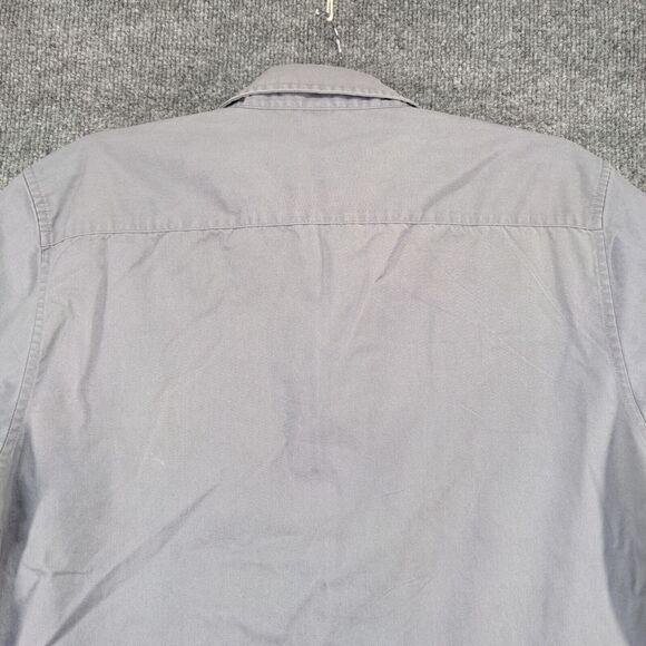 Port Authority Women's Button Front Shirt Gray XL Wood-Mizer Short Sleeve - Picture 7 of 15